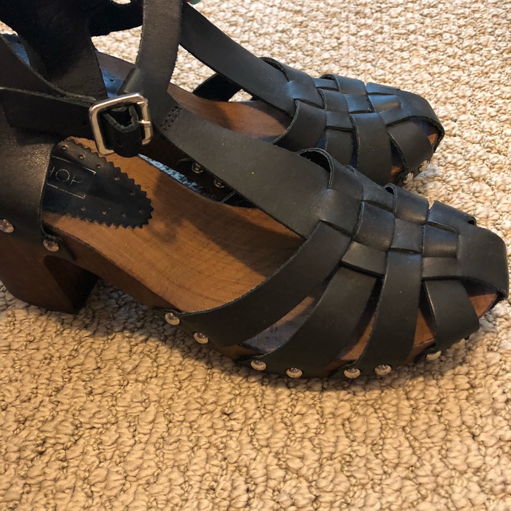 Topshop wooden heels